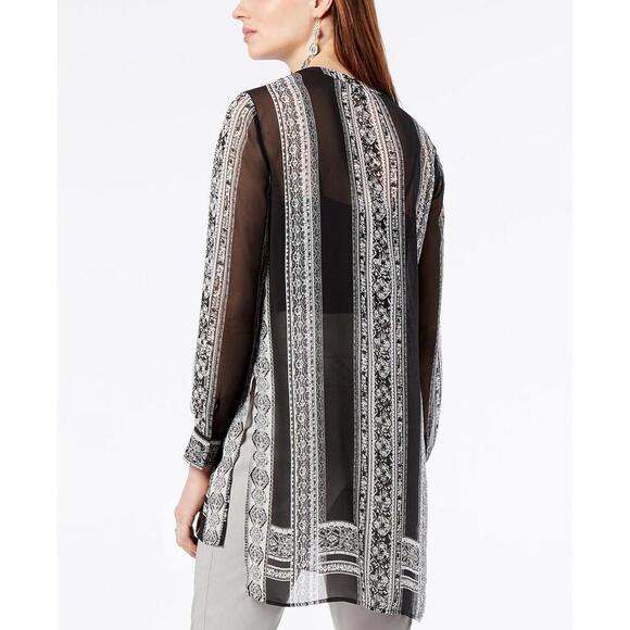 Inc International Concepts Womens Striped Sheer Tunic Size M - Picture 1 of 4